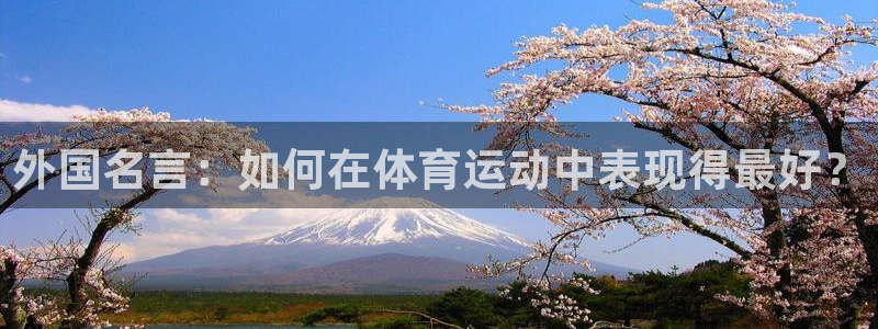 k1体育链接：外国名言：如何在体育运动中表现得最好？